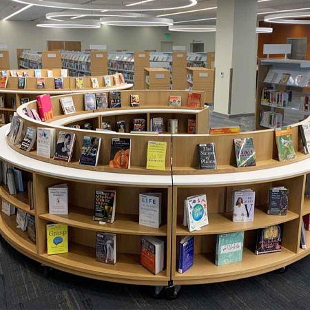 Round Shape Book Shelves for Library, Classroom and Reading Area